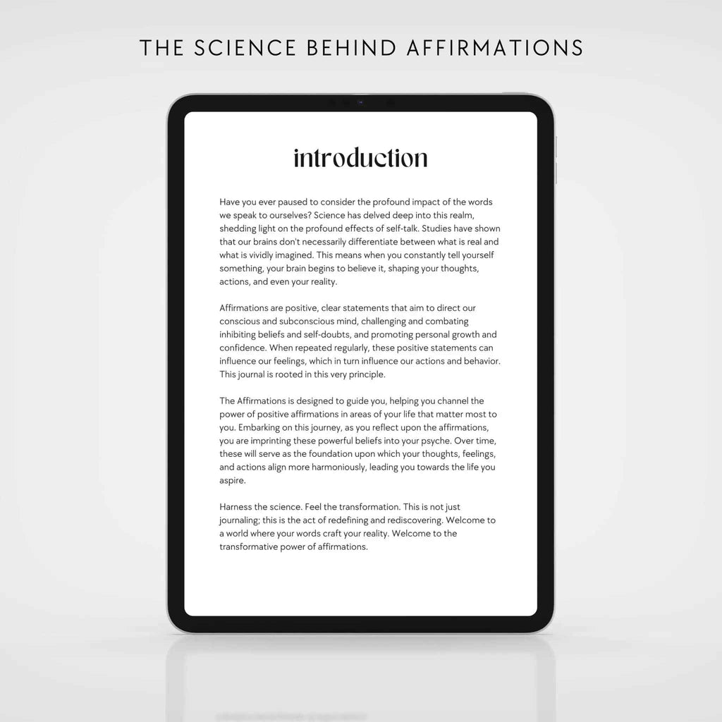 The Affirmations Digital Fillable Journal