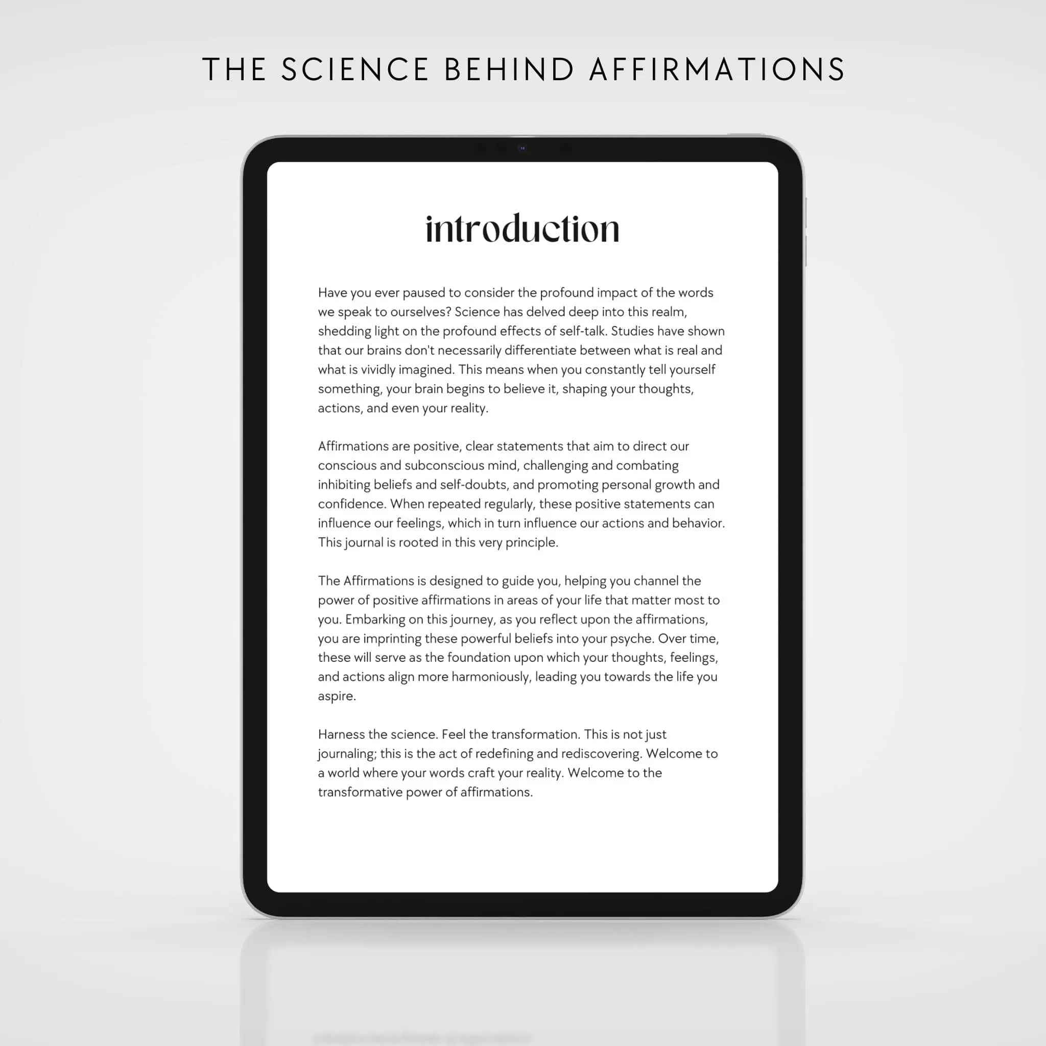 The Affirmations Digital Fillable Journal