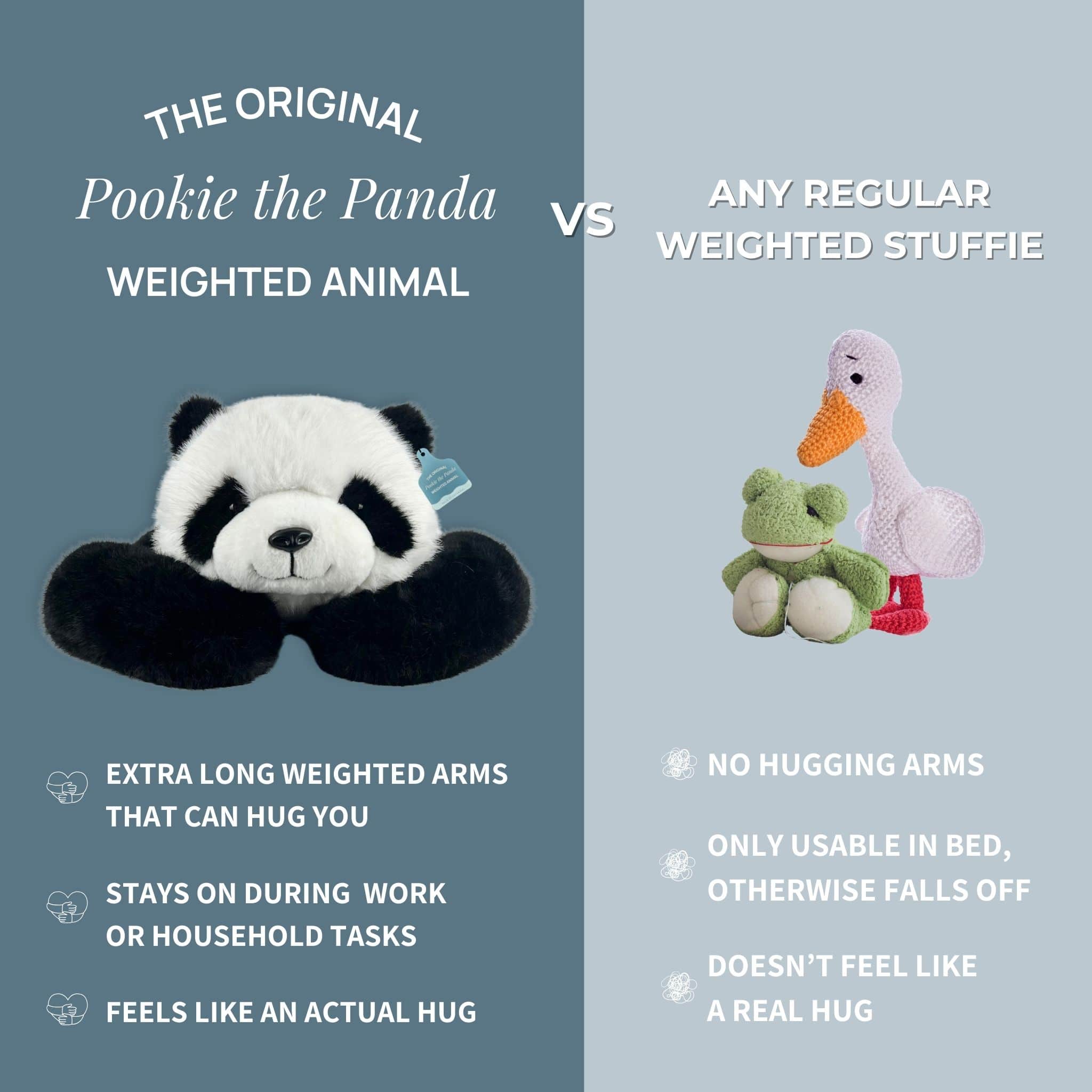 Pookie the Panda Weighted Animal for Valentine's Day