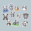 Pookie the Panda Sticker Set