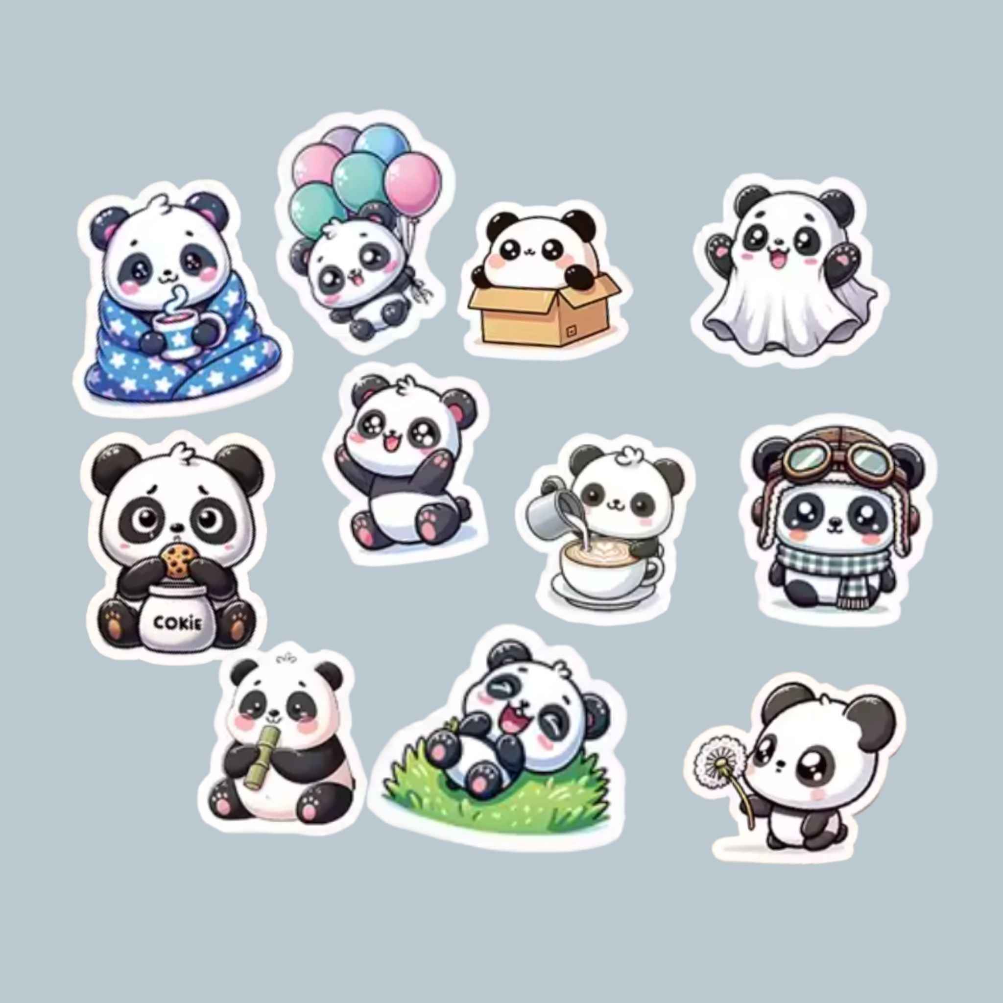 Pookie the Panda Sticker Set