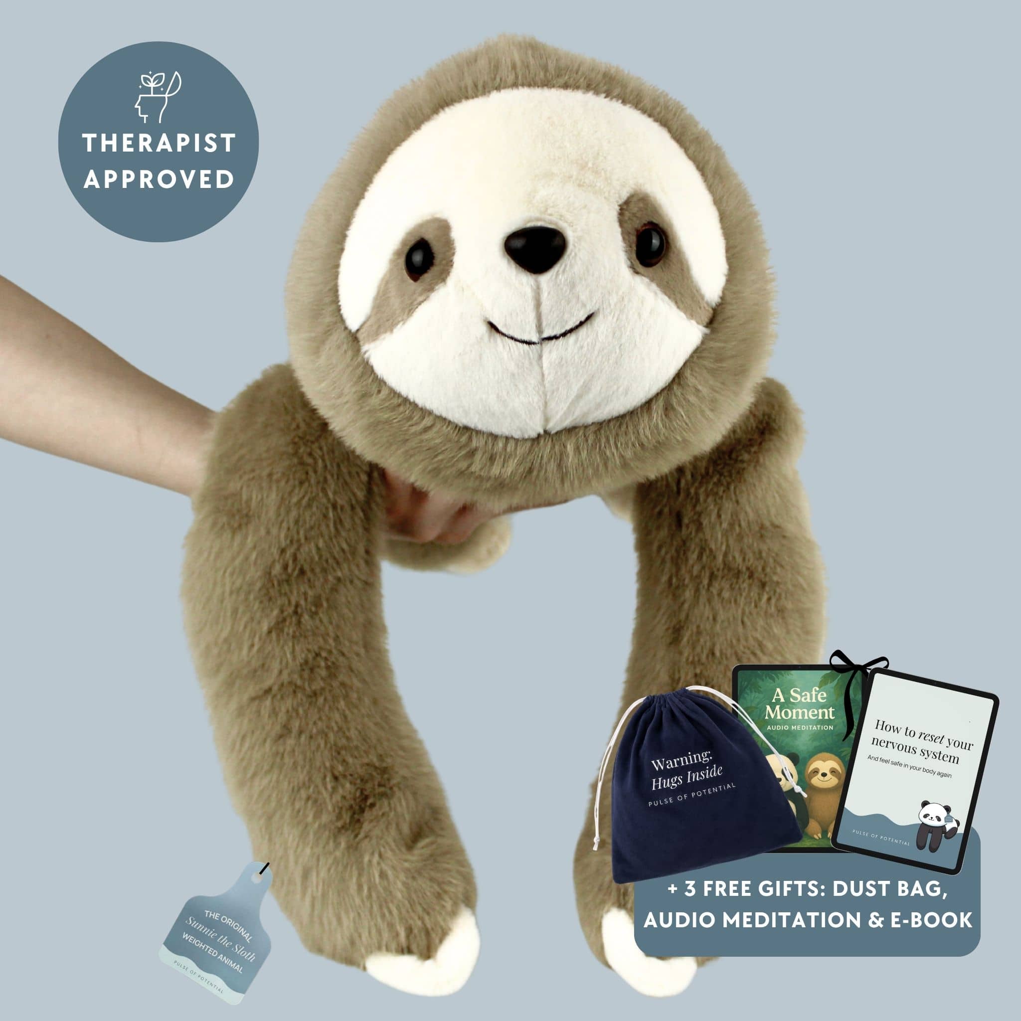 Sunnie the Sloth Weighted Animal